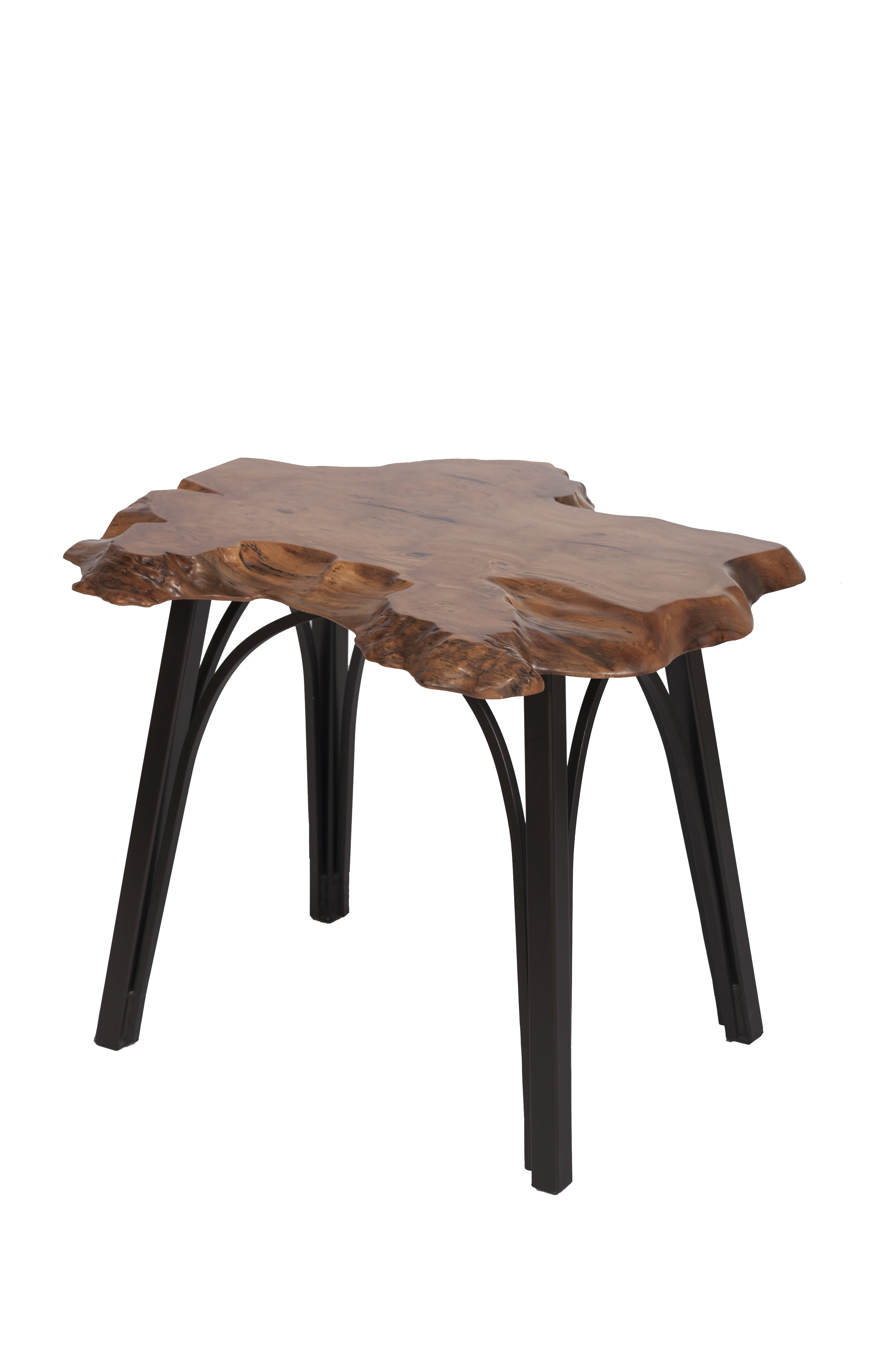 Live Edge Table Glossy Metal Legs